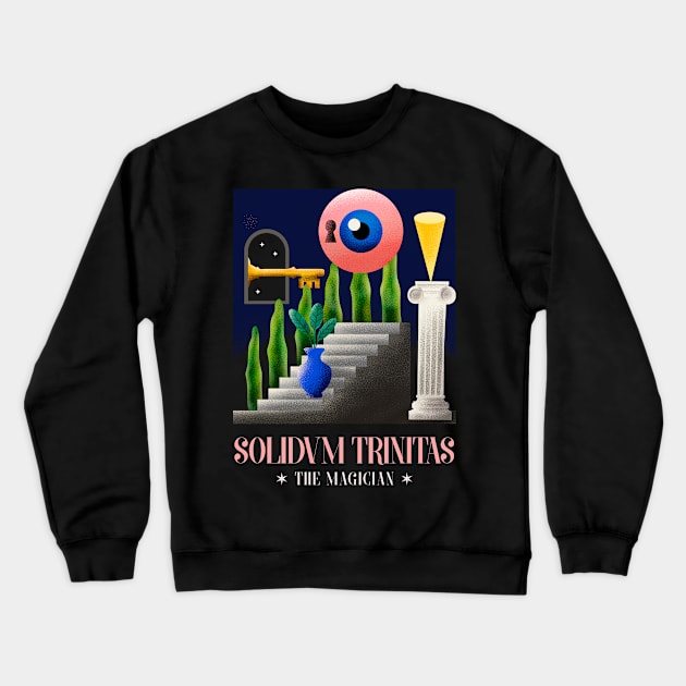 Solidvm Trinitas - The Magican - Psychedelic, Urban Style Crewneck Sweatshirt by SpaceMonkeyLover